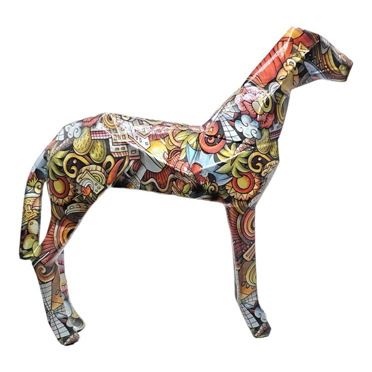 Colored Abstract Dog Sculpture