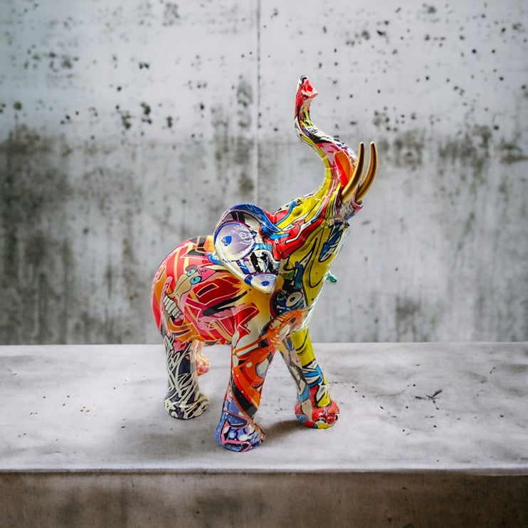 Colorful Elephant Figurine