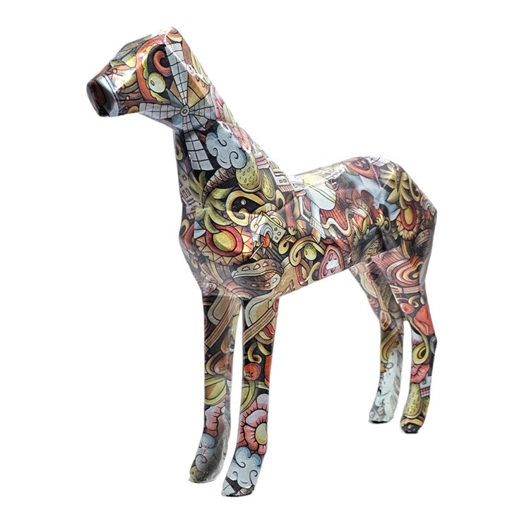 Colored Abstract Dog Sculpture