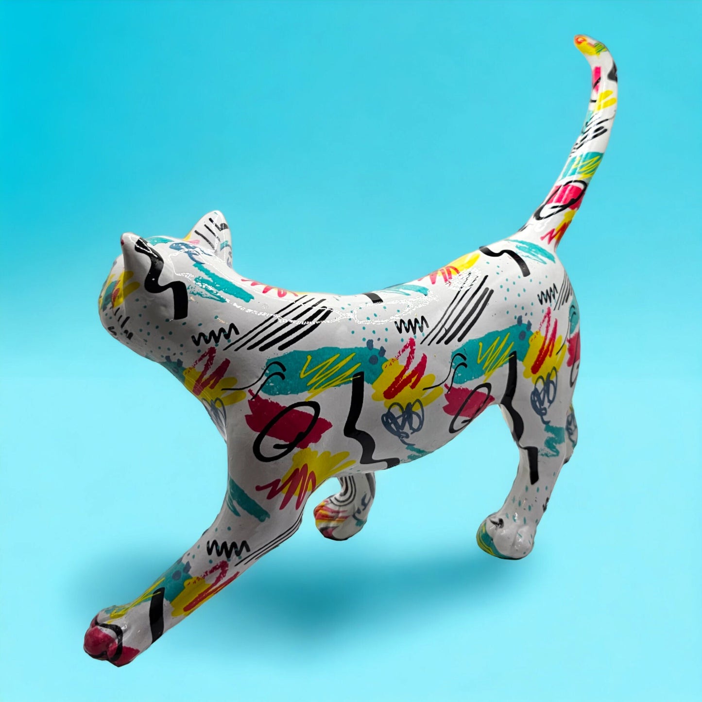 Colorful Cat Figurine