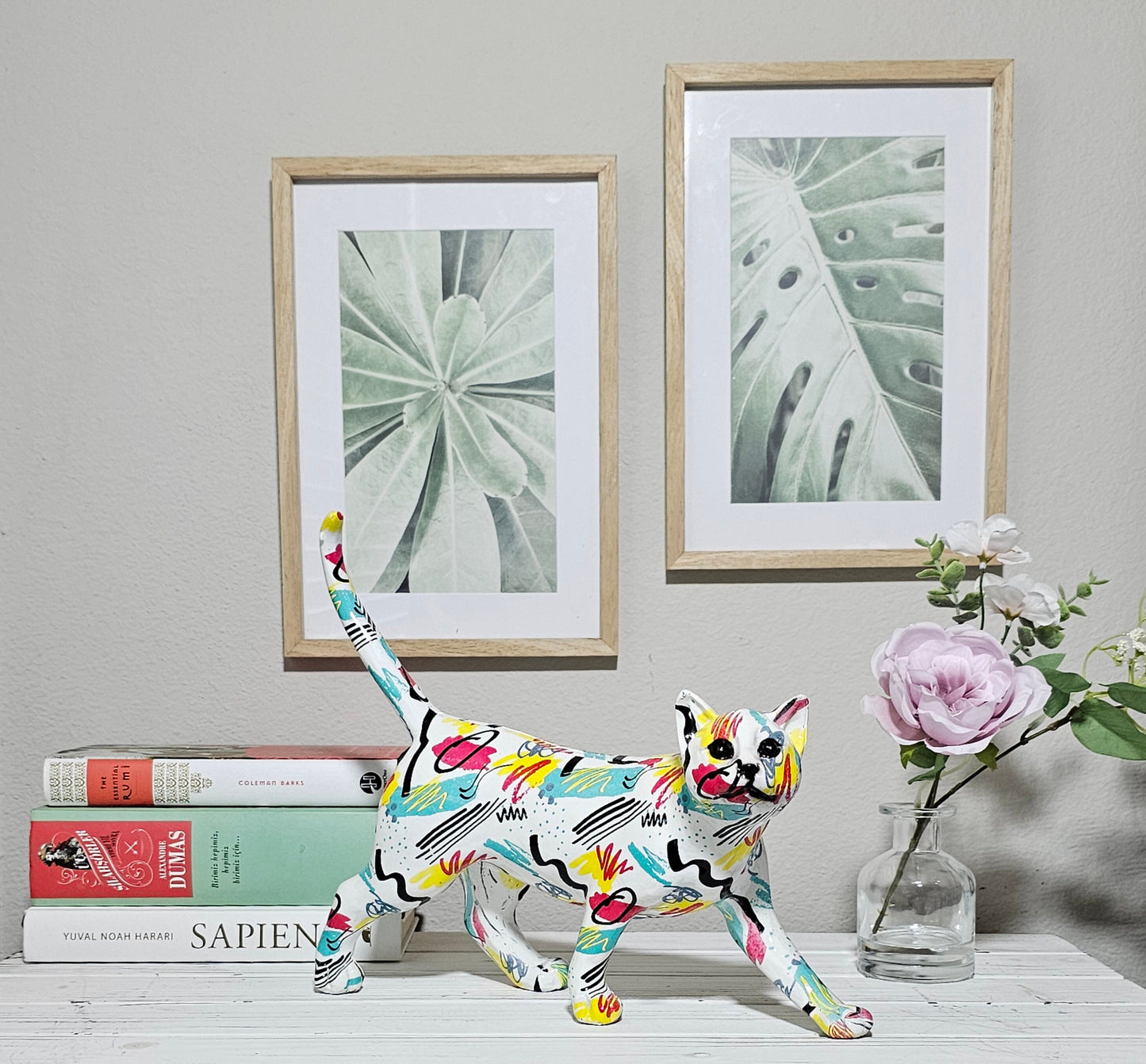 Colorful Cat Figurine